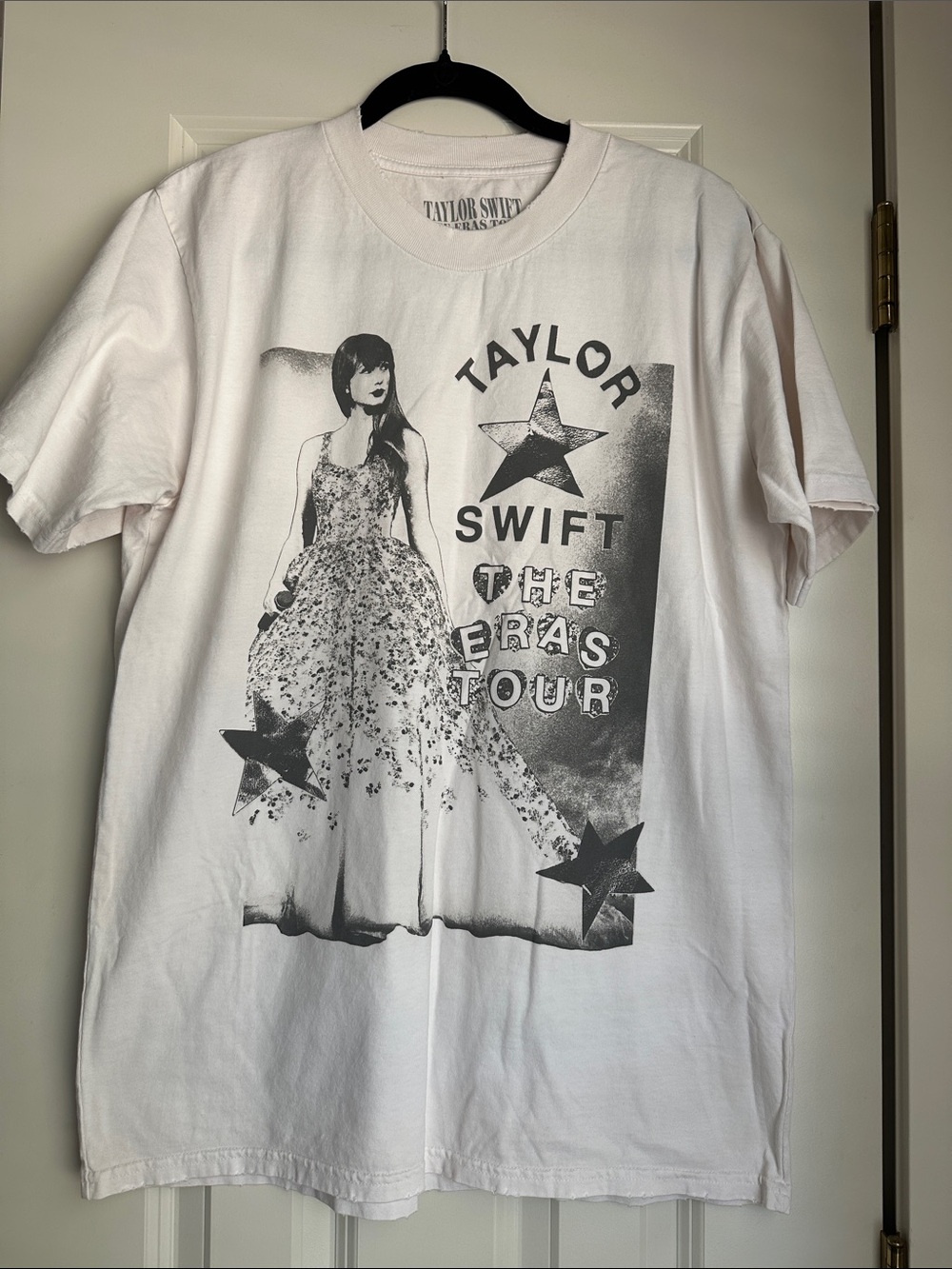Official Taylor Swift Eras Tour Cream Tee with Black Photo Print